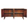 Solis - Carved 4 Door Sideboard - Brown - Image 4