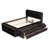 Full Bed With Bookcase Headboard, Under Bed Storage Drawers And Bed End Storage Case - Espresso - Image 10
