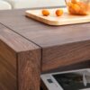 Modern Minimalist Rectangular Coffee Table Measuring Embodies The Simple Charm Of Mid Century Aesthetics, Adding A Touch Of Elegance To Your Living Room - Walnut - Image 9