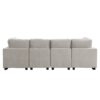 Sectional Sofa Couch Sofa Bed U-Shaped Sofa With Two Movable Ottoman And Three USB Ports For Living Room - Gray - Image 16