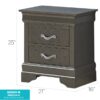 Lorana - Nightstand - Metalic Black - Image 8