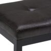 Lacey - Tufted Ottoman Bench - Distressed Black - Image 3