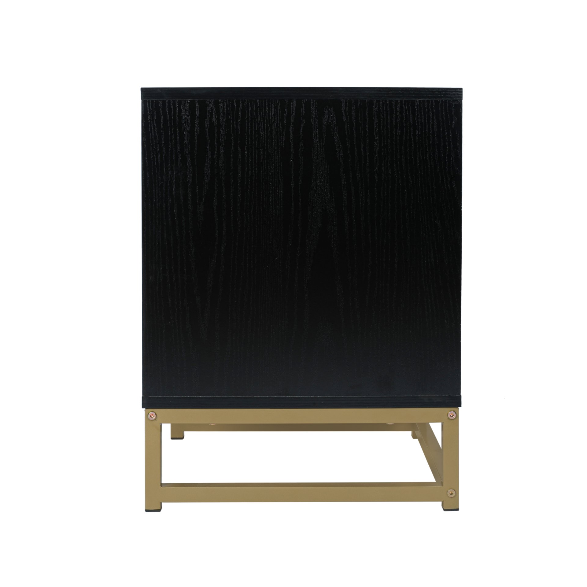 Allen - 2 Drawer Side Table, Display Rack For Bedroom And Living Room, Nightstand Side Table Bedroom Storage Drawer Bedside End Table - Black / Beige - Image 16
