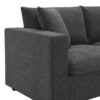 Modern Sectional Sofa, L-Shaped Couch Set With 2 Free Pillows, 4 Seat Polyester Fabric Couch Set With Convertible Ottoman - Dawn Gray - Image 12