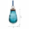 Luster Tear Drop Ornament, Glass Decorative Hanging Christmas Tree Ornaments For Holiday Party Decorations (Set of 12) - Blue - Image 5