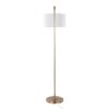 Puck - Contemporary Floor Lamp - Gold / White - Image 5