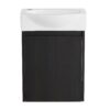 Modern 16" Bathroom Vanity Sink Combo With Ceramic Sink And Cabinet For Small Spaces - Black - Image 12