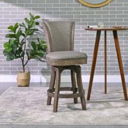 Henry - Armless Swivel Counter Height Bar Stool - Heathered Gray