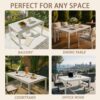 2 Pack Lounge Chair Set With Folding Square Table - Pale Green / White - Image 10