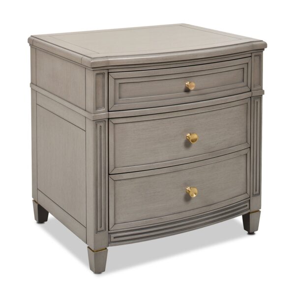 Dauphin - 3 Drawer Accent End Table - Merino White