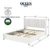 Anda - Queen Patented 2 Drawers Upholstered Storage Bed - Ivory Boucle - Image 3