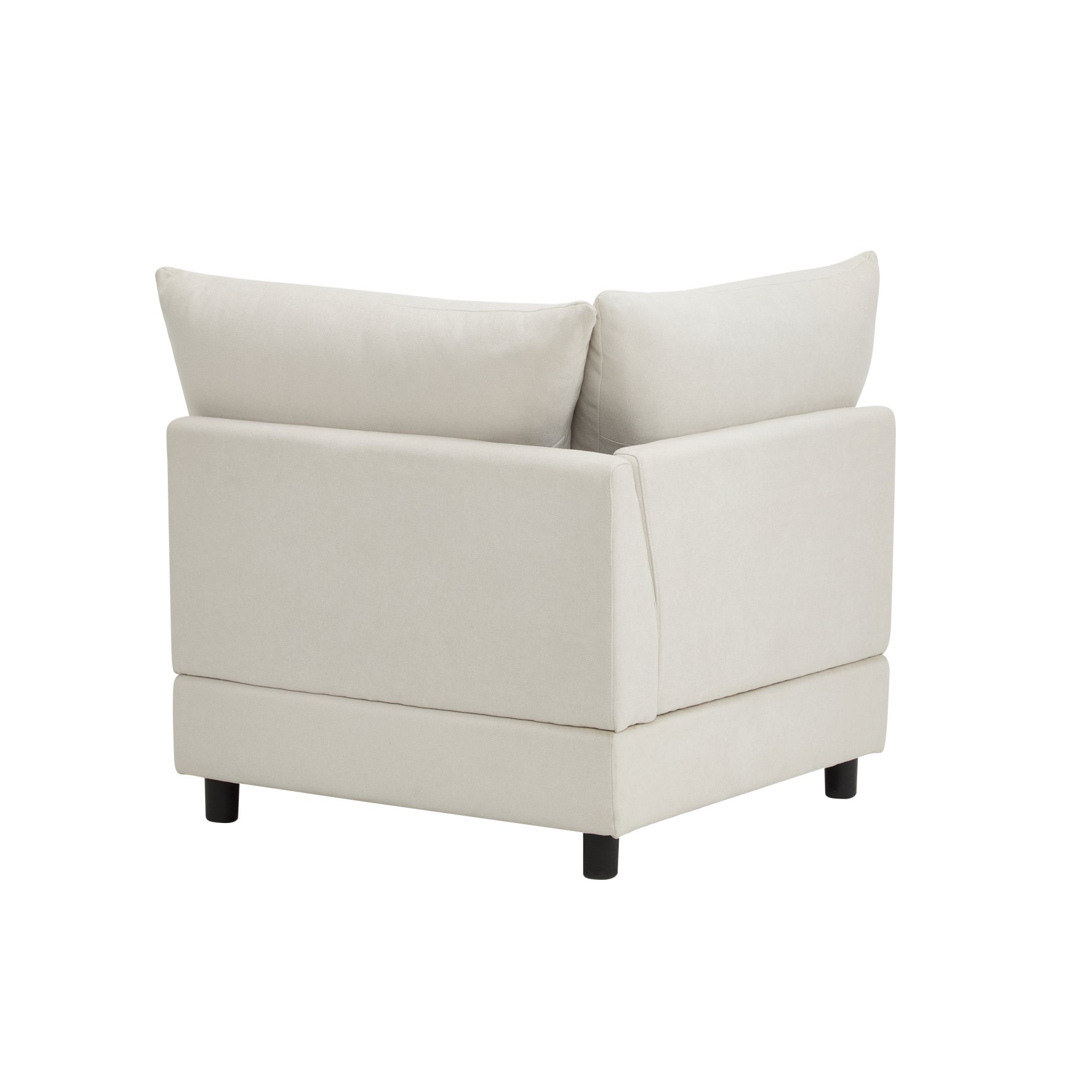 4 Piece L Shaped Modular Free Combination Sectional Sofa Couch For Living Room And Spacious Space - White - Image 22