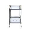 Cyrus - Clear Glass Serving Cart - Black / Gold - Image 4
