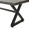 Modern Outdoor Aluminum Dining Bench With Steel Frame - Gray / Black - Image 10