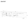 Modern TV Stand For TVs Up To 80", Entertainment Center & Glass Door, 2 Drawers And Cabinets, Wood TV Storage Cabinet With Solid Wood Legs And Metal Handles For Living Room - White - Image 2