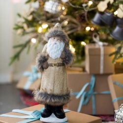 Christmas Gnomes Decorations, Christmas Table Home Ornaments For Holiday Party Gifts (Set of 2) - Beige / White