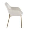 Daniella - Contemporary Dining Chair (Set of 2) - Gold / Cream - Image 3