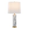 Marabella - Contemporary Marble Table Lamp (Set of 2) - Brass / White - Image 3
