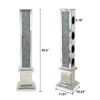 Crushed Diamond Floating Mirrored Wine Bottle Holder - Silver - Image 3