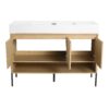 Modern Bathroom Vanity Combo With Single Resin Sink And Storage Cabinet, Multilayer Solid Wood - Oak - Image 16