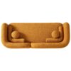 Donna - Japandi Style Boucle Sofa - Dark Yellow / Rustic - Image 3
