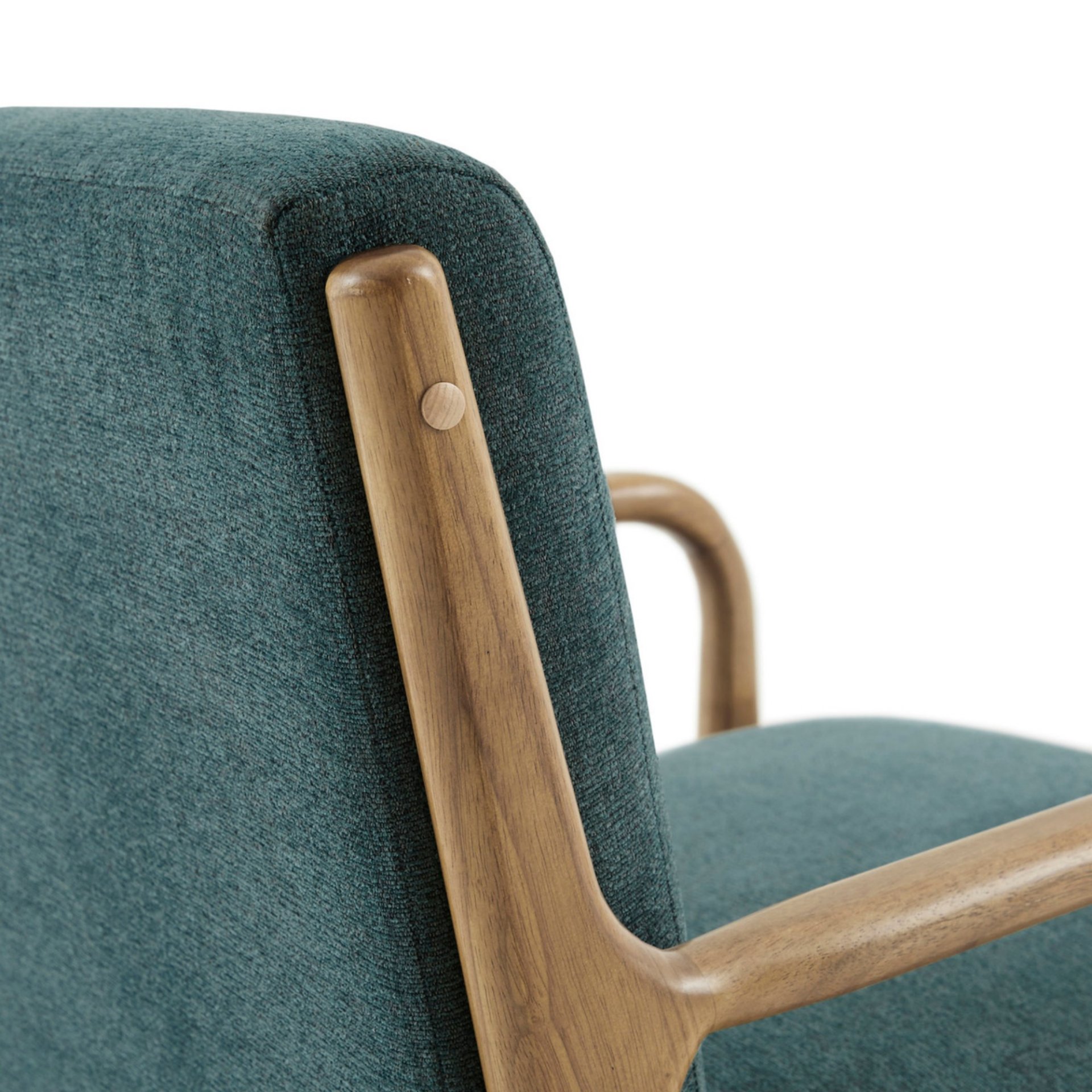 Lounge Chair Mid Century Style - Teal - Image 7
