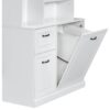 Bathroom Storage Cabinet With Tilt Out Hamper, Tall Free Standing Organizer With Drawers & Adjustable Shelves, Linen Tower With Steel Handles - White - Image 19