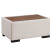 Joshua - Woven Fabric Sectional Sofa With Right Facing Chaise and Console Ottoman - Beige - Image 5