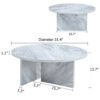 A Multi Style Decor Friendly Round Coffee Table, Featuring Modern Minimalism And Nordic Flair - White - Image 3