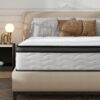 12" Queen Hybrid Mattress With Pocket Coils And Memory Foam, Medium Firm - Creamy White / Gray / Cream - Image 2