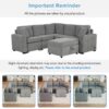 Sectional Sofa Convertible Pull Out Sofa Bed L - Shaped Sofa U - Shaped Sofa With A Movable Storage Ottoman For Living Room - Gray - Image 8