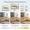 Modern L-Shaped Corduroy Sofa With Reversible Chaise, 4 Seat Upholstered Sectional Indoor Furniture, Convertible Sleeper Couch With Pillows - Light Brown - Image 21