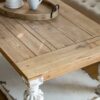 Rectangle Coffee Wooden Coffee Table, French Country Coffee Table - Brown / Antique White - Image 7