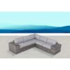 Rattan Seating Group With Cushions For 4 People - Gray - Image 2
