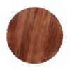 Modern Mango Wood Round End Table With Pedestal Base - Honey - Image 10