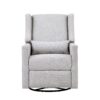 Pronto - Swivel Glider Recliner With Pillow - Blanco - Image 9