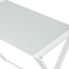 Modern X Leg L Shaped Computer Desk - White - Image 4