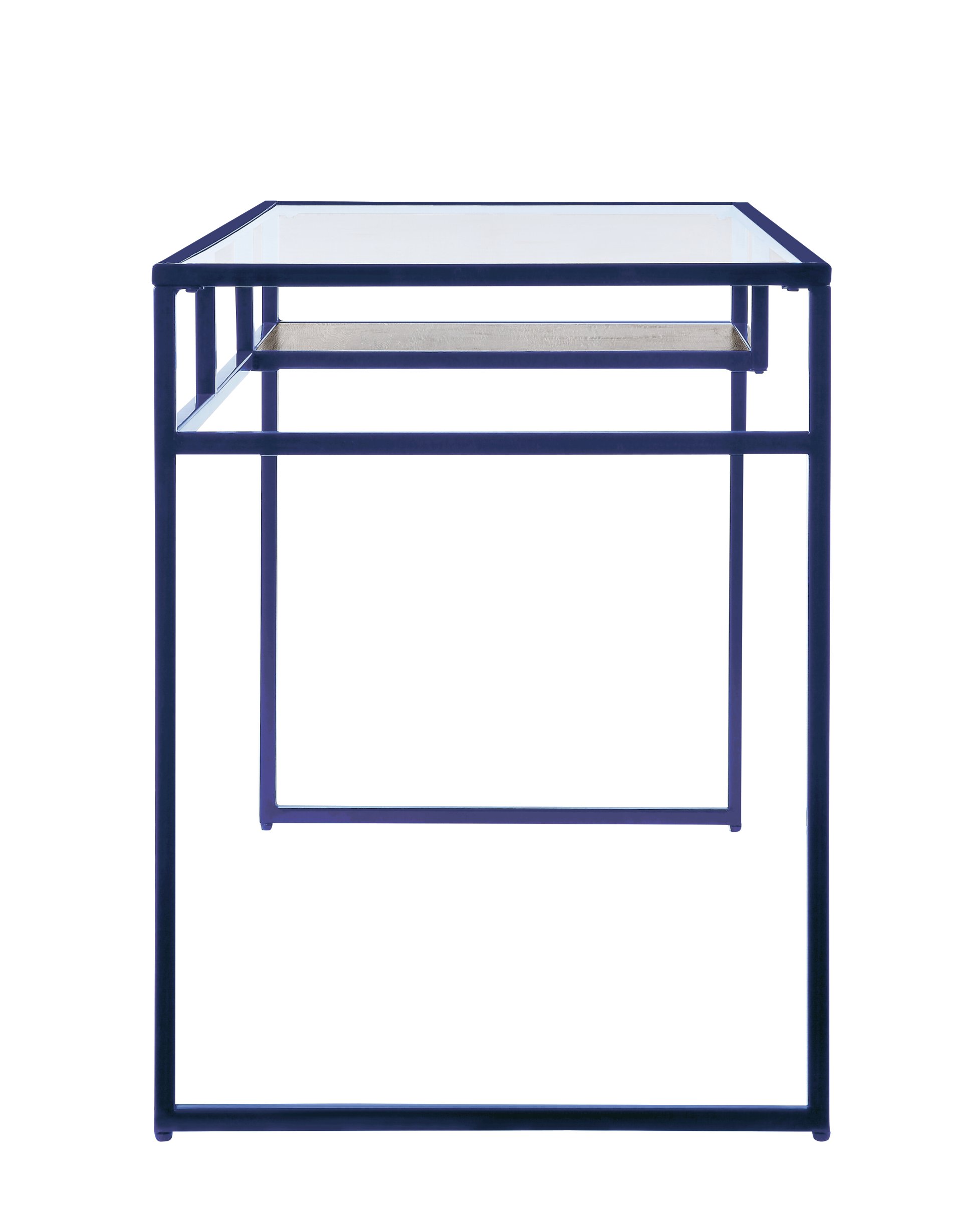 Yasin - Glass Top Writing Desk - Blue - Image 6