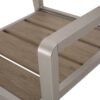 Dreamlan - Outdoor Aluminum Dining Chair With Faux Wood Seat (Set of 2) - Natural / Silver - Image 13