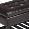 Cosmopolitan - Storage Ottoman Bench With Open Bottom - Tanners Brown - Image 6