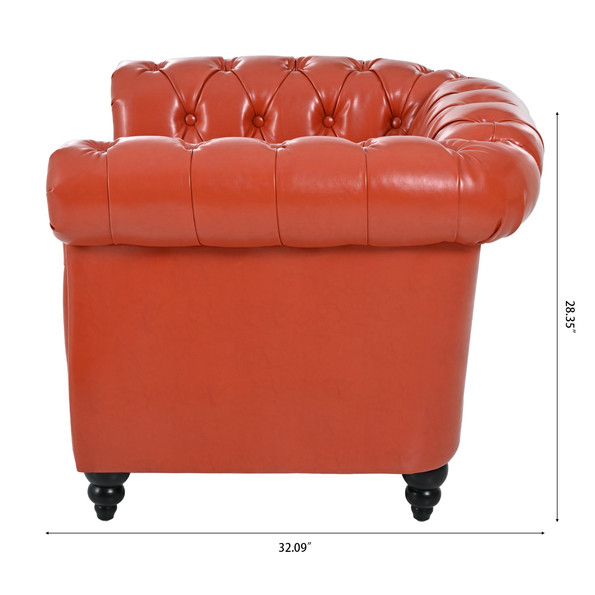 1 Seater Sofa For Living Room - Orange - Image 15