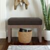 Milltown - Footstool Small Ottoman Bench - Distressed Brown - Image 5