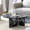 Versatile Round Coffee Table For Various Interior Styles, Exhibiting Modern Minimalism And Nordic Charm - Black / Black White - Image 2