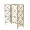 Margaret - 3 Panel, Fireplace Screen Iron - Black / Gold - Image 11