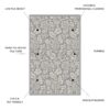 Macau - Non - Slip Accent Rug - Dark Gray / White - Image 5
