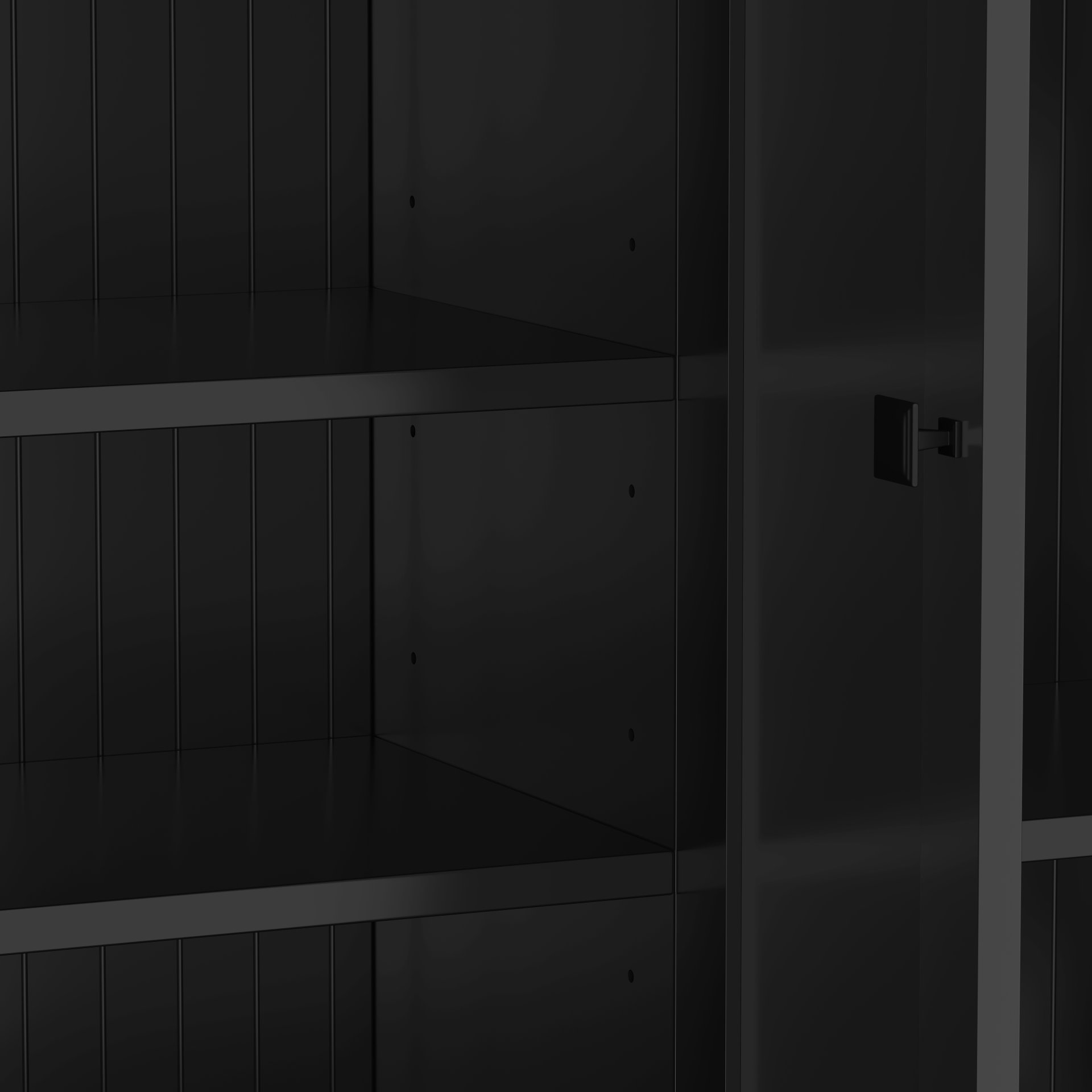 Hall Tree With Bench And 5 Storage Cubbies, Modern Entryway Storage Organizer Cabinet With 4 Doors, 5 Drawers And Adjustable Shelves For Hallway, Entryway, Living Room - Black - Image 20