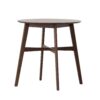 Round Counter Height Dining Table With Thick Rubberwood Legs And Support Beams - Walnut - Image 4