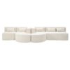 Upholstered Sofa Free Combined Sofa Couch With 2 Chaise Lounge And 5 Back Pillows For Living Room - Beige - Image 21