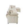 Modern Upholstered L Shape Modular Sectional Sofa 4 Seater With Ottoman Comfortable - Beige - Image 15