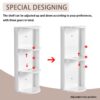Bathroom Wall Mounted Storage Rack With Float Mounting Design, Durable Plywood - Glossy White - Image 4